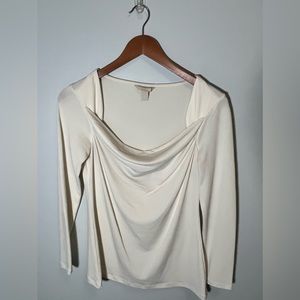 Banana Republic Cream Cowl Neck Top